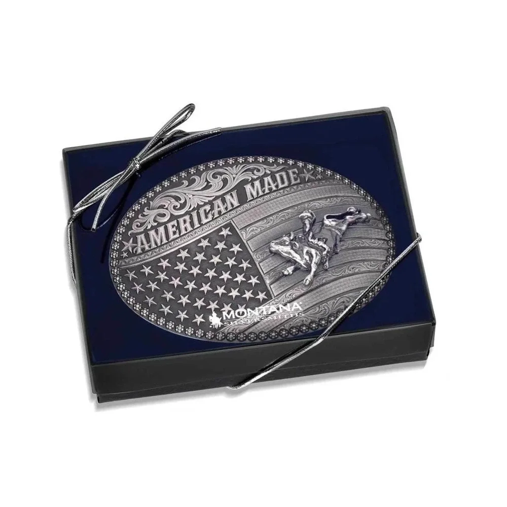 Montana Silversmiths American Made Tradition Bull Rider Buckle Retail $160 - New